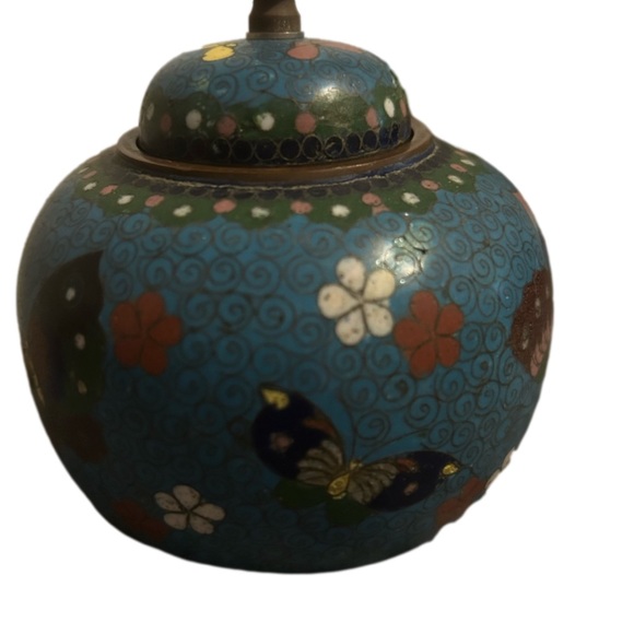 Other - Antique Japanese cloisonné lidded jar.
